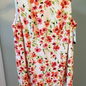 AGB Floral Sleeveless Sheath Dress
